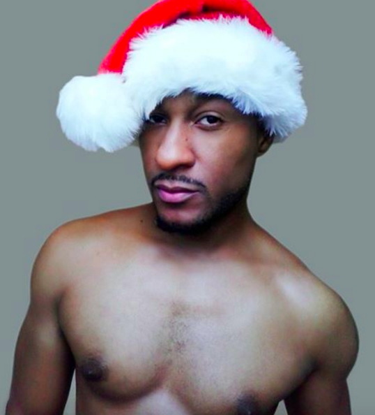Literally Just A Bunch Of Shirtless Dudes Wearing Santa Hats