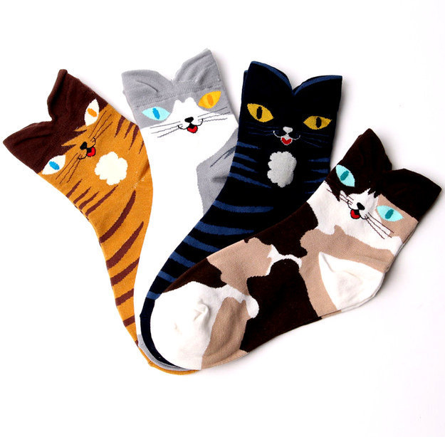 14 Pairs Of Cat Socks To Kick Off The Mew Year In Style