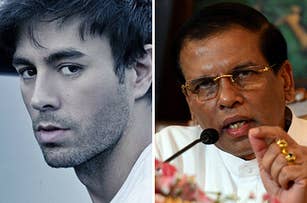 President Maithripala Sirisena is pretty mad at just how much Enrique's fans love him. Or maybe he's just jealous.