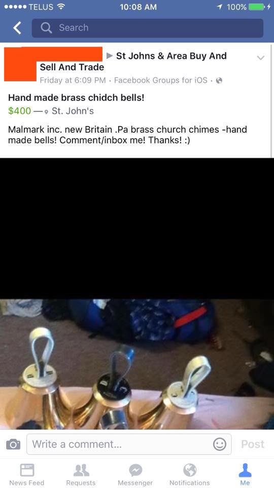 The church's choir director told CBC that the way the bells showed up online and were then soon returned was "a little Christmas miracle."