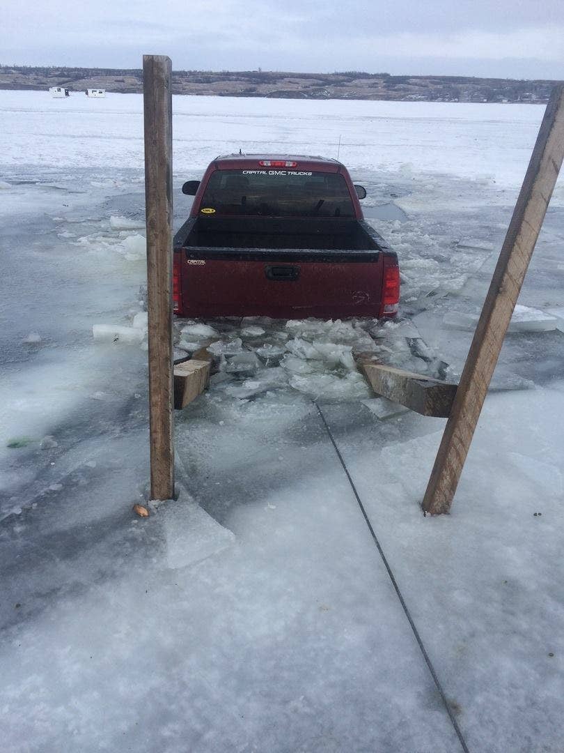 It Took 9 Epic Hours To Get This Truck Out Of A Frozen Lake