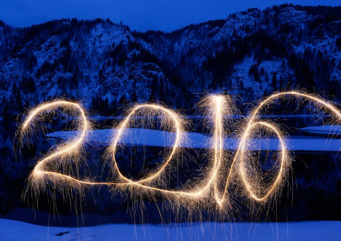 Sparklers near Krasnoyarsk, Russia, on New Year's Eve.