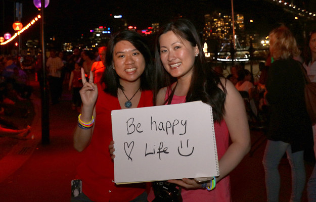 "Be happy. <3 Life."
