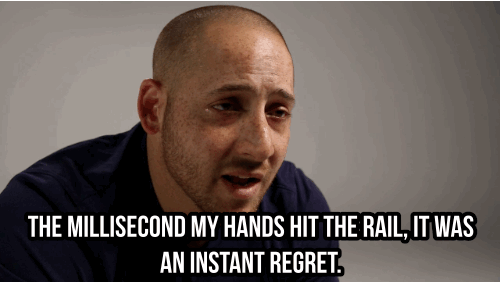 He told BuzzFeed, "In four seconds, I fell 75 miles an hour, 25 stories, and I hit the water. I was in the most physical pain I had ever experienced."