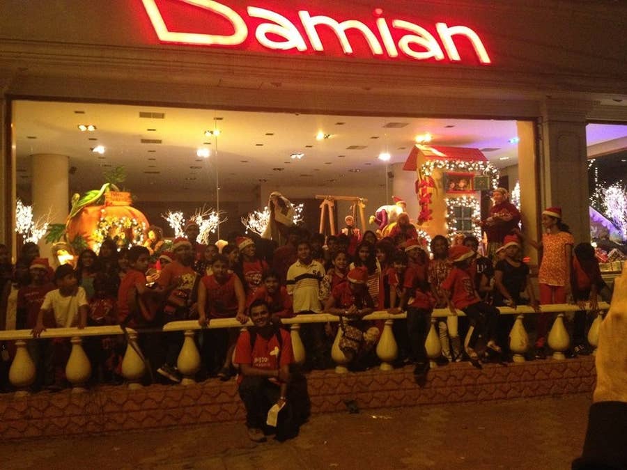 This Furniture Store In Mumbai Goes All Out Every Christmas And People Always Love It A golden compass on a chain is in place of a typical watch. this furniture store in mumbai goes all