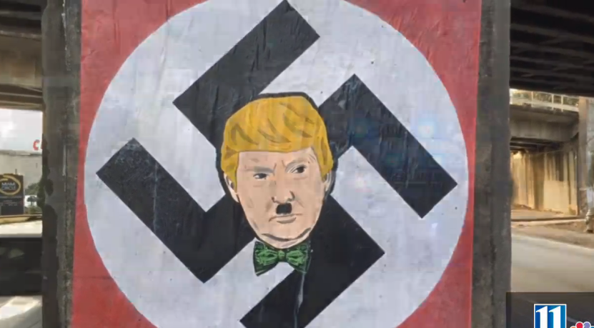 Someone Is Placing Posters Of Donald Trump As Hitler Around Atlanta