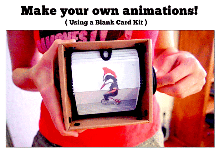 Starter kit $29.95, and black card kit $12.95, FlipBooKit.