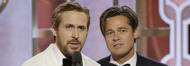 Brad Pitt and Ryan Gosling's Effortless Bangs Had a Moment Together