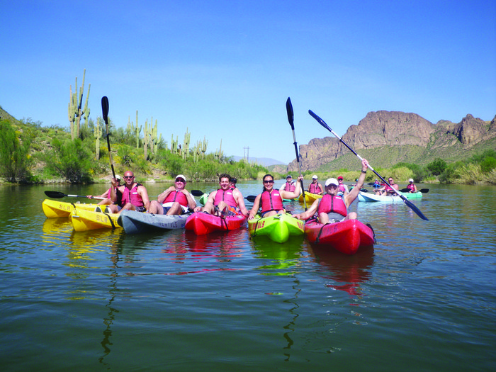 Between the Salt River, Verde River, Saguaro Lake, Bartlettt Lake, Lake Pleasant, Canyon Lake, Apache Lake, and Roosevelt Lake, there's definitely no shortage of water adventures to be had!