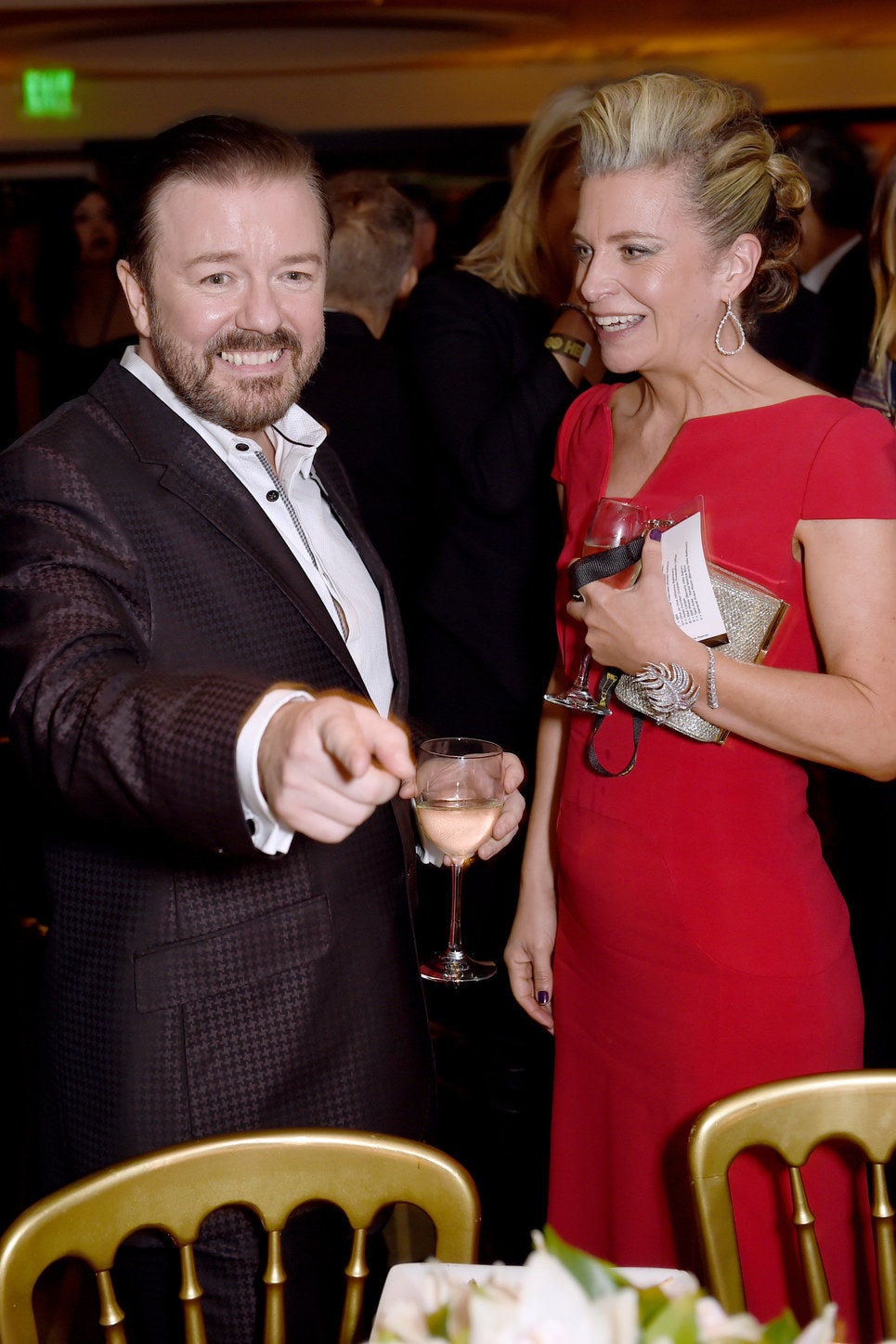Ricky Gervais and Jane Fallon.