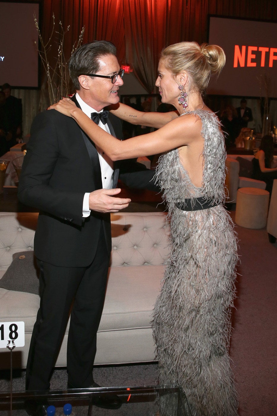 Kyle MacLachlan and Heidi Klum.