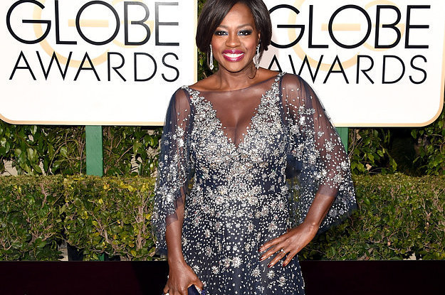 Viola Davis At The 2016 Golden Globes