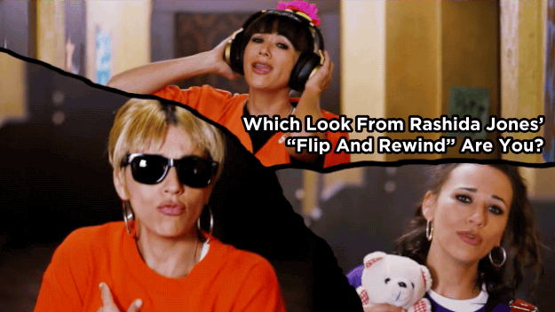 If you haven't yet seen Rashida Jones' music video for "Flip and Rewind," click here to remedy that fact — and then let's get down to business.