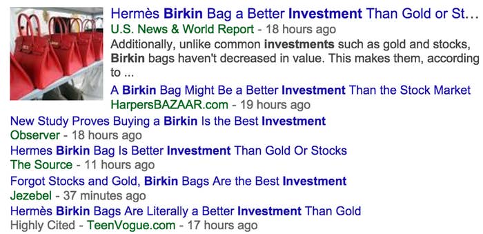 Birkin bag now better investment than gold or stocks, say insiders