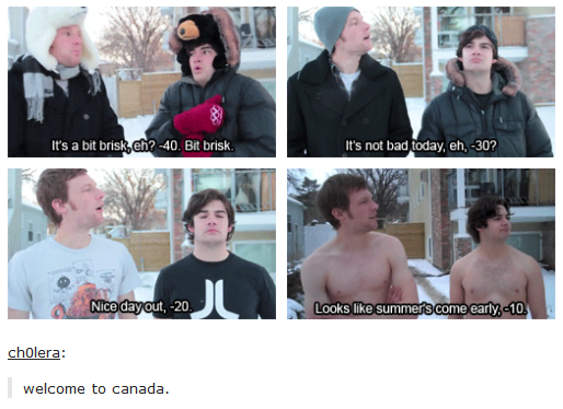 When Canada showed how it handles winter temperatures.