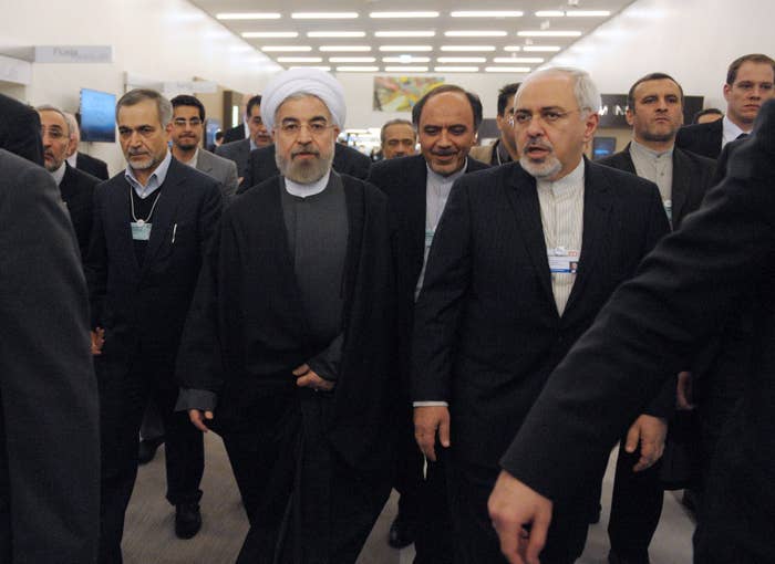 Iranian President Hassan Rouhani and Iranian Foreign Minister Mohammad Javad Zarif