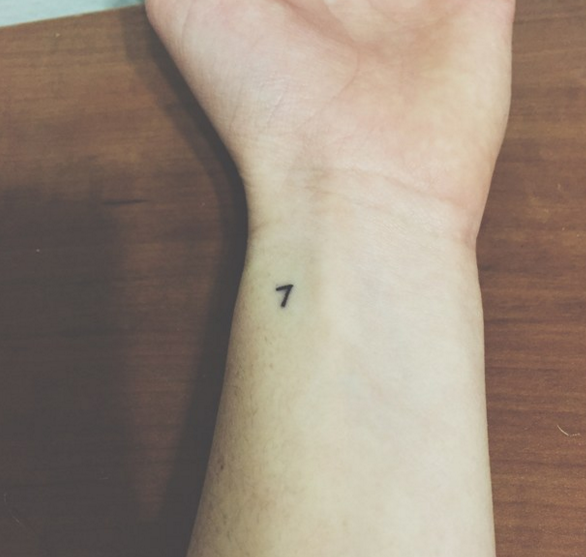 number 7 tattoo