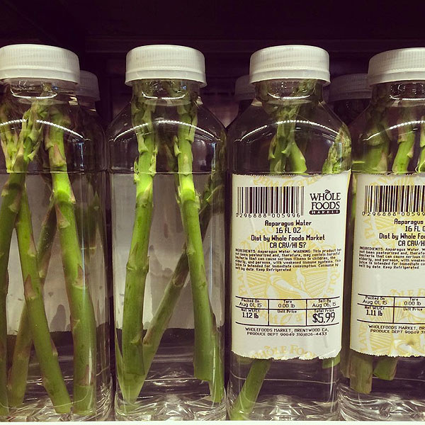 Whole Foods' $6 asparagus water.
