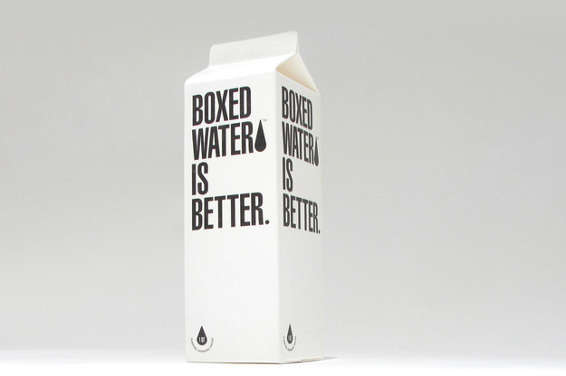Boxed water.