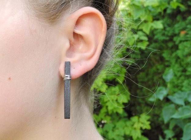 Cut up some minimalist earrings like these: