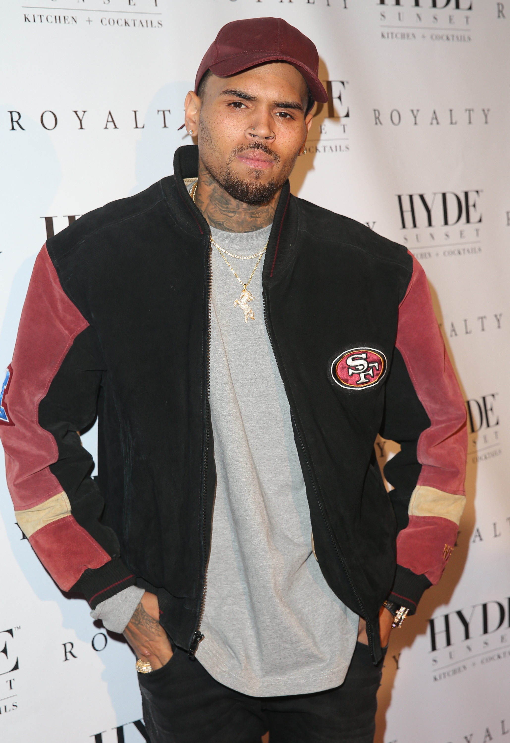 Chris Brown at a party in West Hollywood, California, on Dec. 15.