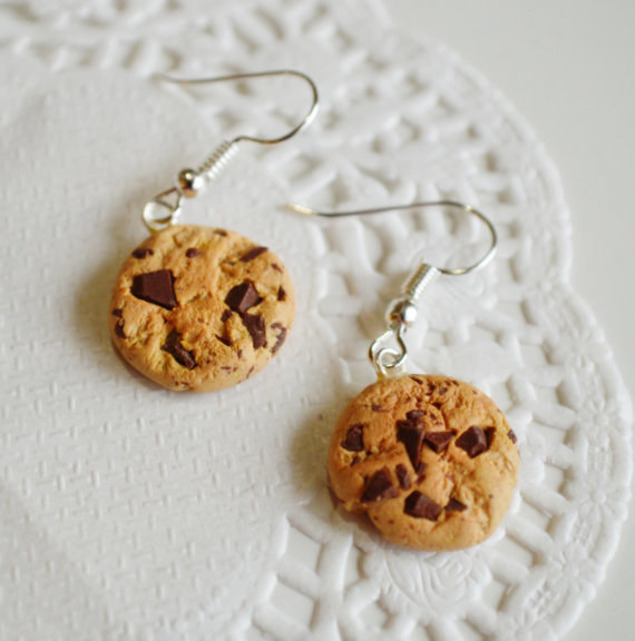 Scented Chocolate Chip Cookie Earrings!