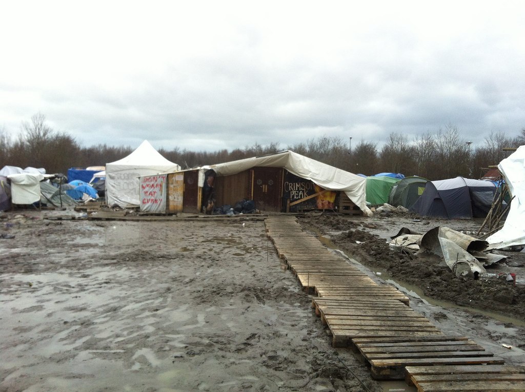 The funds will help people at camps such as this one in Dunkirk.