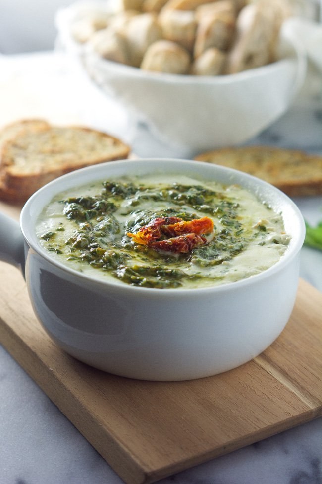 No need to feel guilty about digging into this creamy dip lightened up with Greek yogurt and light cream cheese. Recipe here.
