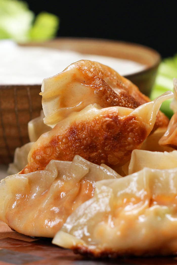 These Buffalo Chicken Potstickers Are Dope Af And So Easy To Make