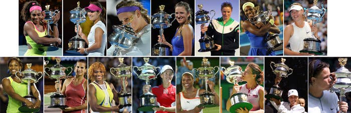 EDITOR'S NOTE: This post was published prior to the 2016 Australian Open women's final.Since the beginning of the Open era, 22 players have claimed the Australian Open women's singles title. These women have not just shown us their incredible skill, but also brought their A-game in fashion.