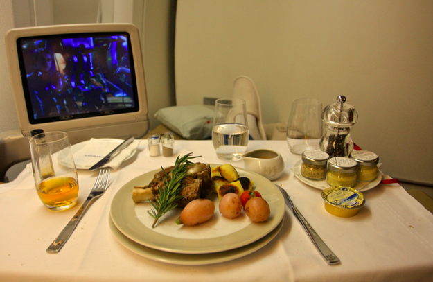 Dinner in first class: