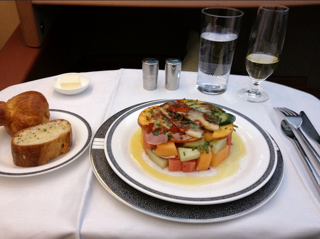 Dinner in first class: