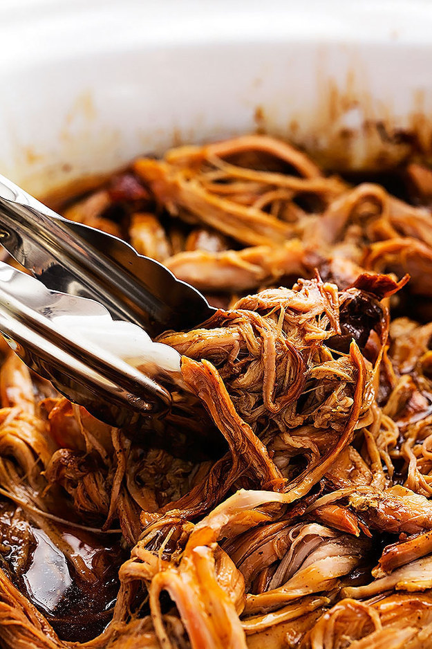 Gaze upon this honey-balsamic pulled pork and tell me you aren't drooling.