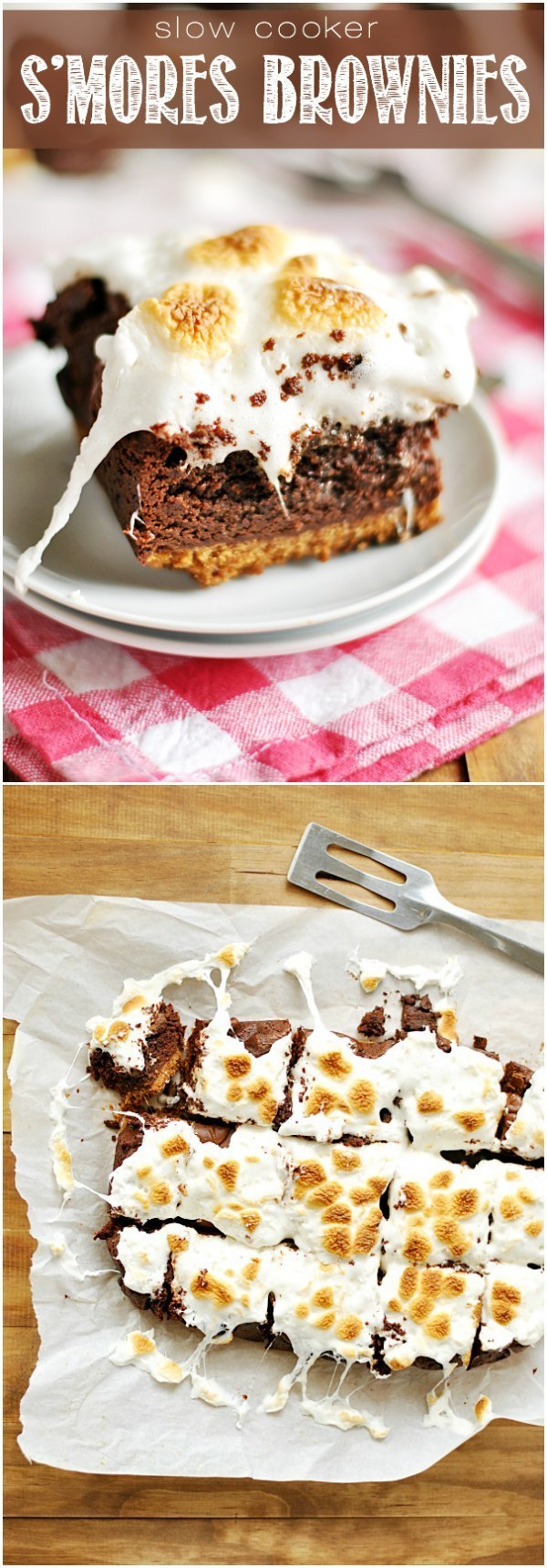 How about some s'mores brownies that are, wait for it....made in the slow cooker!