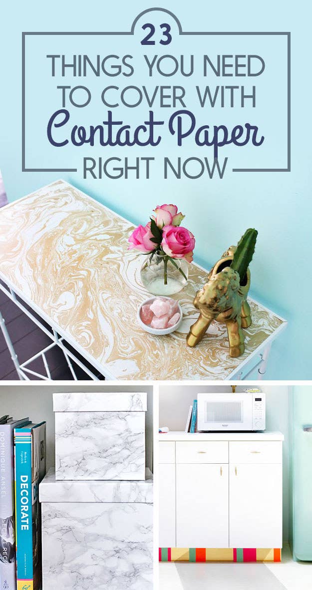 23 Super Cute Contact Paper Diys To, How To Apply Contact Paper Desk