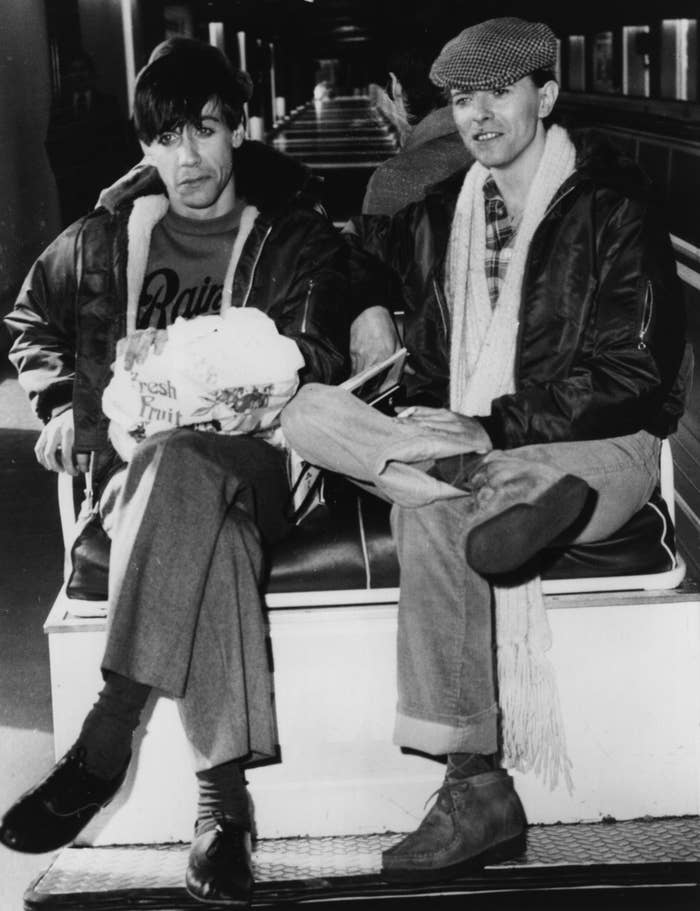 Iggy Pop and David Bowie in 1977.