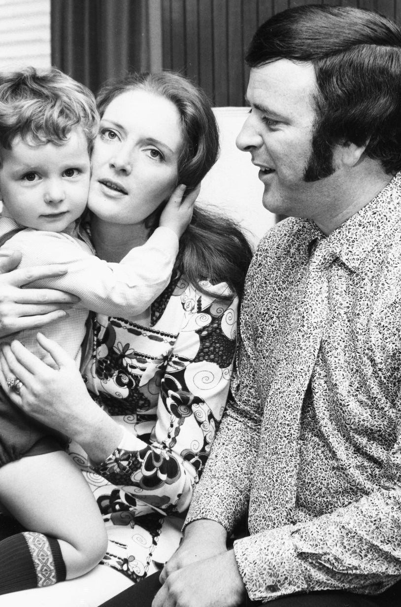 Terry Wogan with his wife Helen and baby son Alan