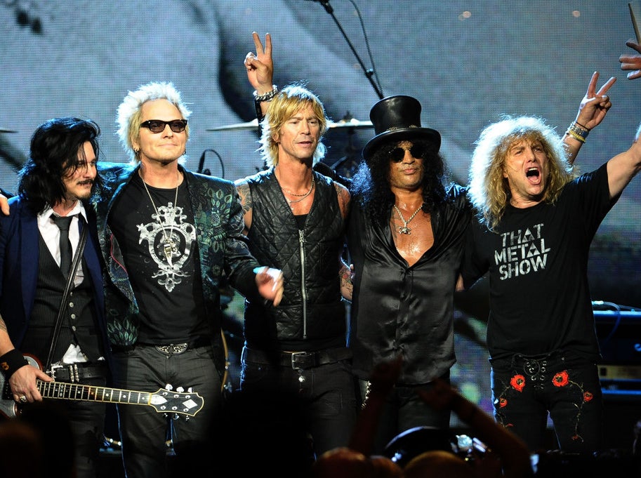 Gilbert Clarke, Matt Sorum, Duff McKagan, Slash and Steven Adler