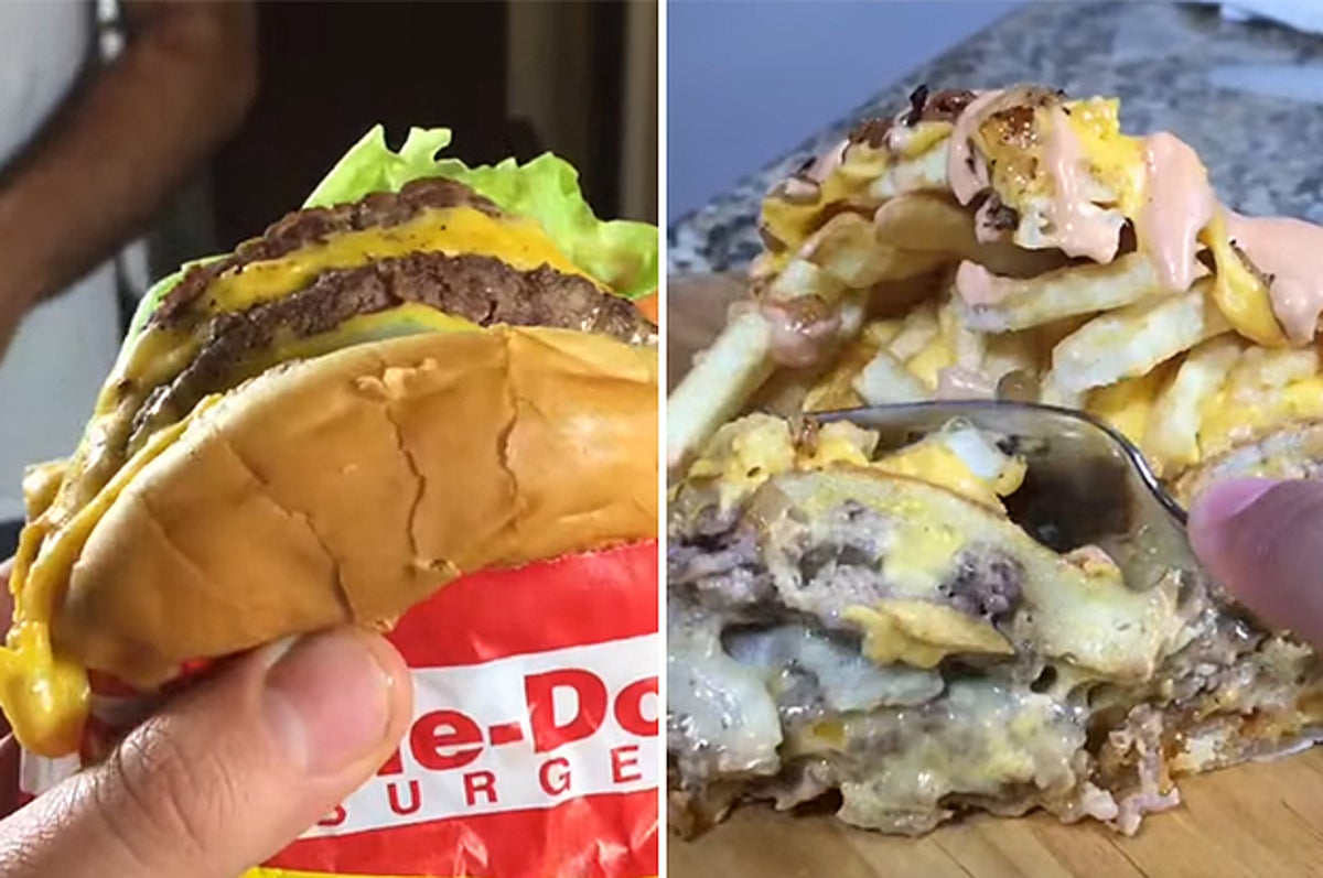 Someone Made An In N Out Pie And It Is A Beautiful And Revolting Mess