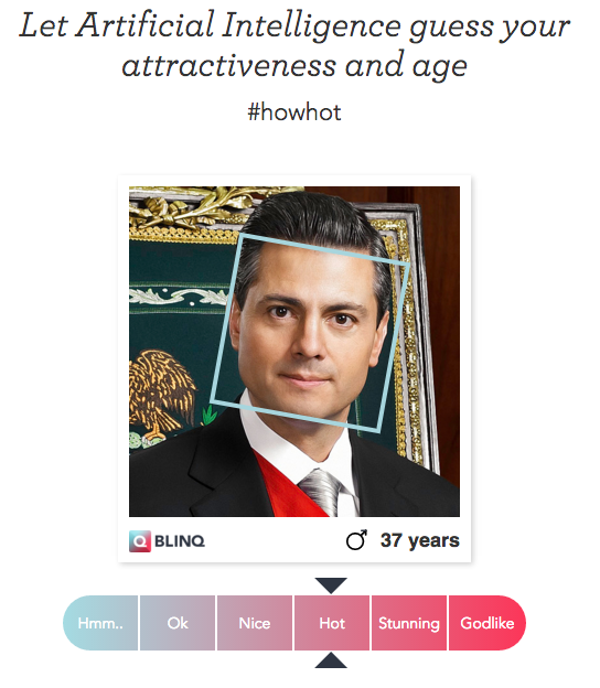 El algoritmo detecta tu rostro y lo compara con las calificaciones en las fotos de la red social para darte tu resultado.