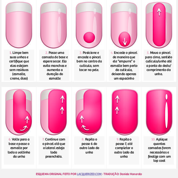 Aprenda a fazer suas próprias unhas treinando o estilo de esmaltação americana.