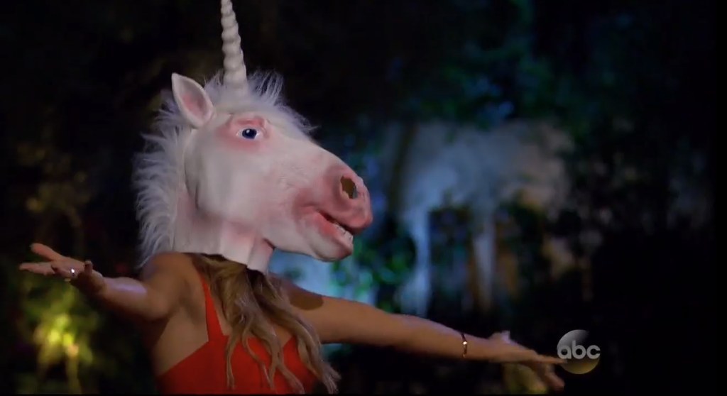 Jojo looks like Isla Fisher and has the name of America's favorite singer, yet for whatever reason throws all this potential away by wearing a literal rubber unicorn mask on her head. Who is the producer who was able to convince her that this was anything other than a horrific idea, and can we get drinks sometime??