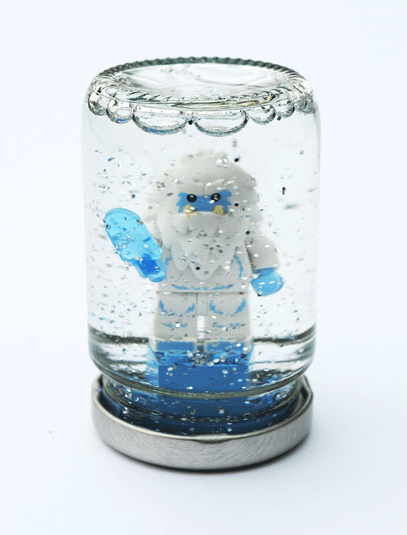 This yeti figurine is awesome, but any other figurine would work just as fabulously.Get the tutorial at Minieco.