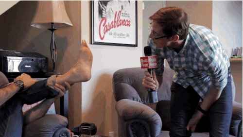 You can't see it well in the gif, but only two weeks prior he had stepped on a broken wine stem. Classic Miguel.