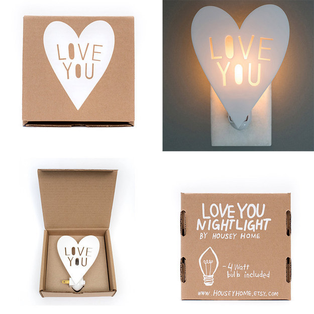 A nightlight that doubles as a valentine.