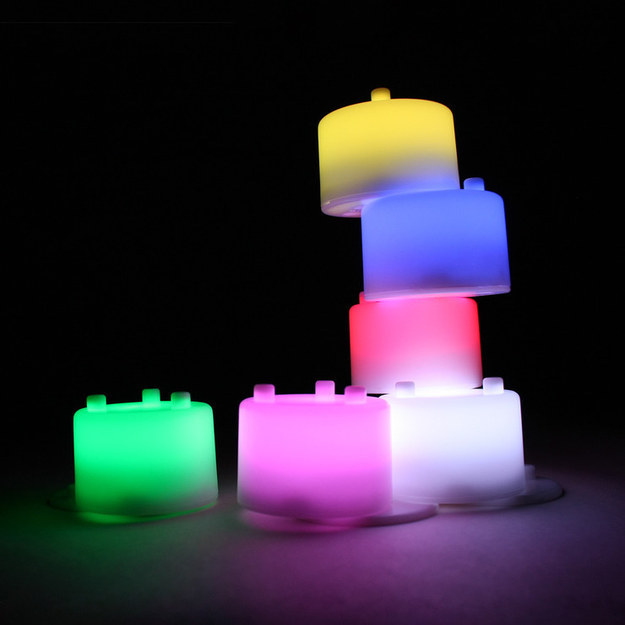 Colorful lights to build a tower with.