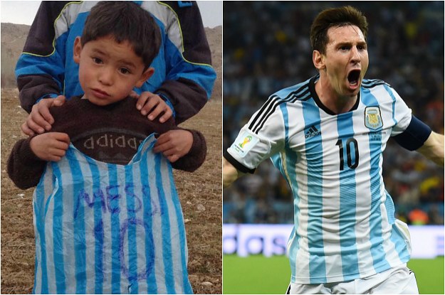 El niño con la camiseta de plástico de Messi conocerá a su héroe