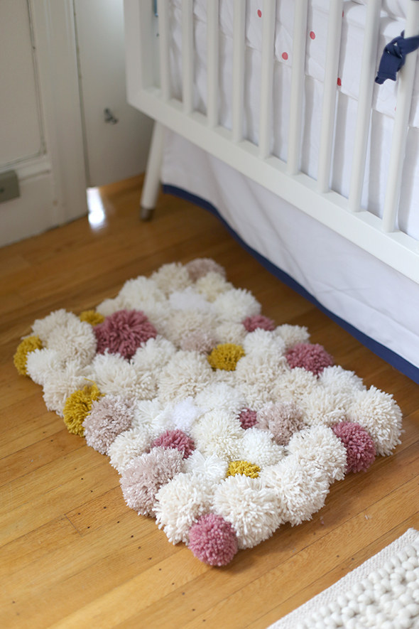 You can apply the same idea to a rug for cozy toes.