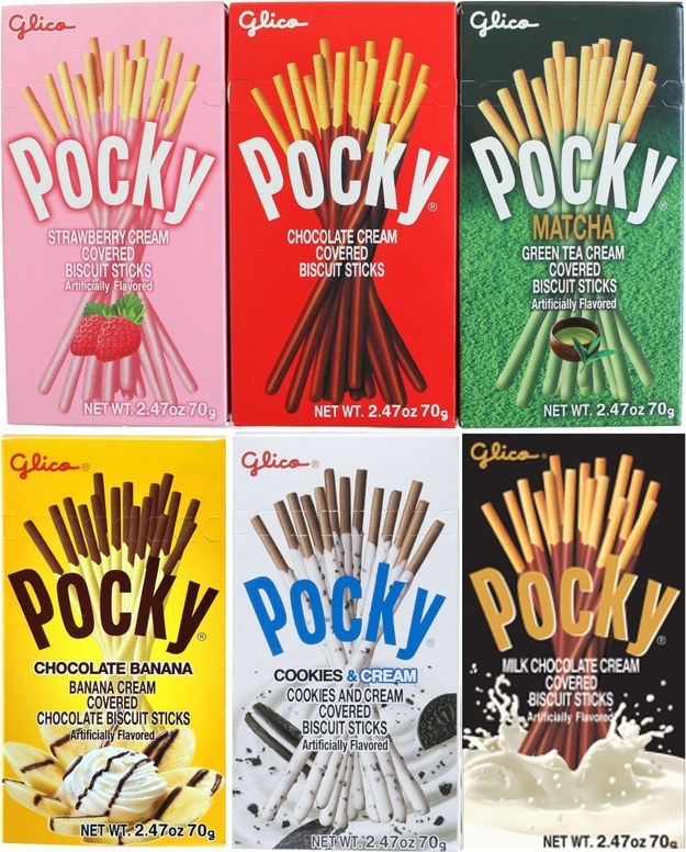 Este paquete de Pockys para cuando te enfrentas a múltiples opciones en la tienda.