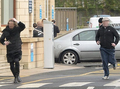 Two of the gang who shot dead David Byrne at the Regency hotel last Friday, one dressed as a woman